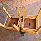 Set of 3 vintage painter's stools