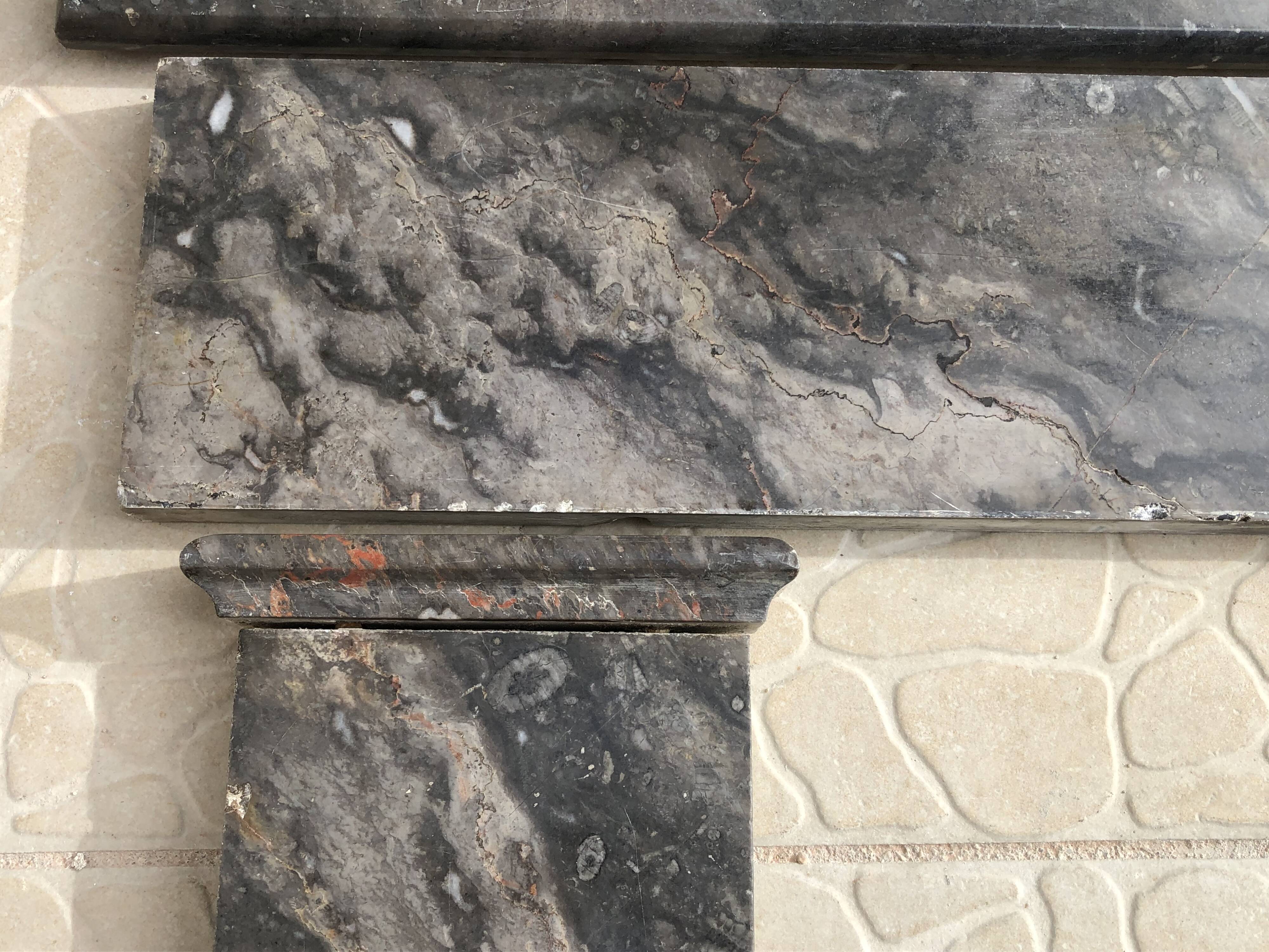 19th-century marble fireplace