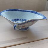 Vaisselle chinoise en porcelaine dite graine de riz  des années 50