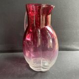 Colored blown glass jug attributed to Legras