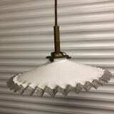 Brass and opaline pendant lamp