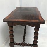 Table basse en bois pieds tourné vintage