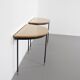 Pair of Italian Sunburst Veneered Consoles / Side Tables, 1960s