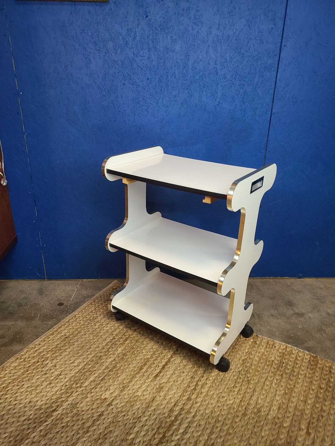 Vintage trolley on wheels