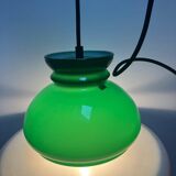 Vintage green opaline portable lamp