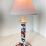 Pairs of lamps in fine Gien earthenware decorated by hand