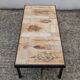 Roger Capron "herbarium" rectangular coffee table with patinated steel structure