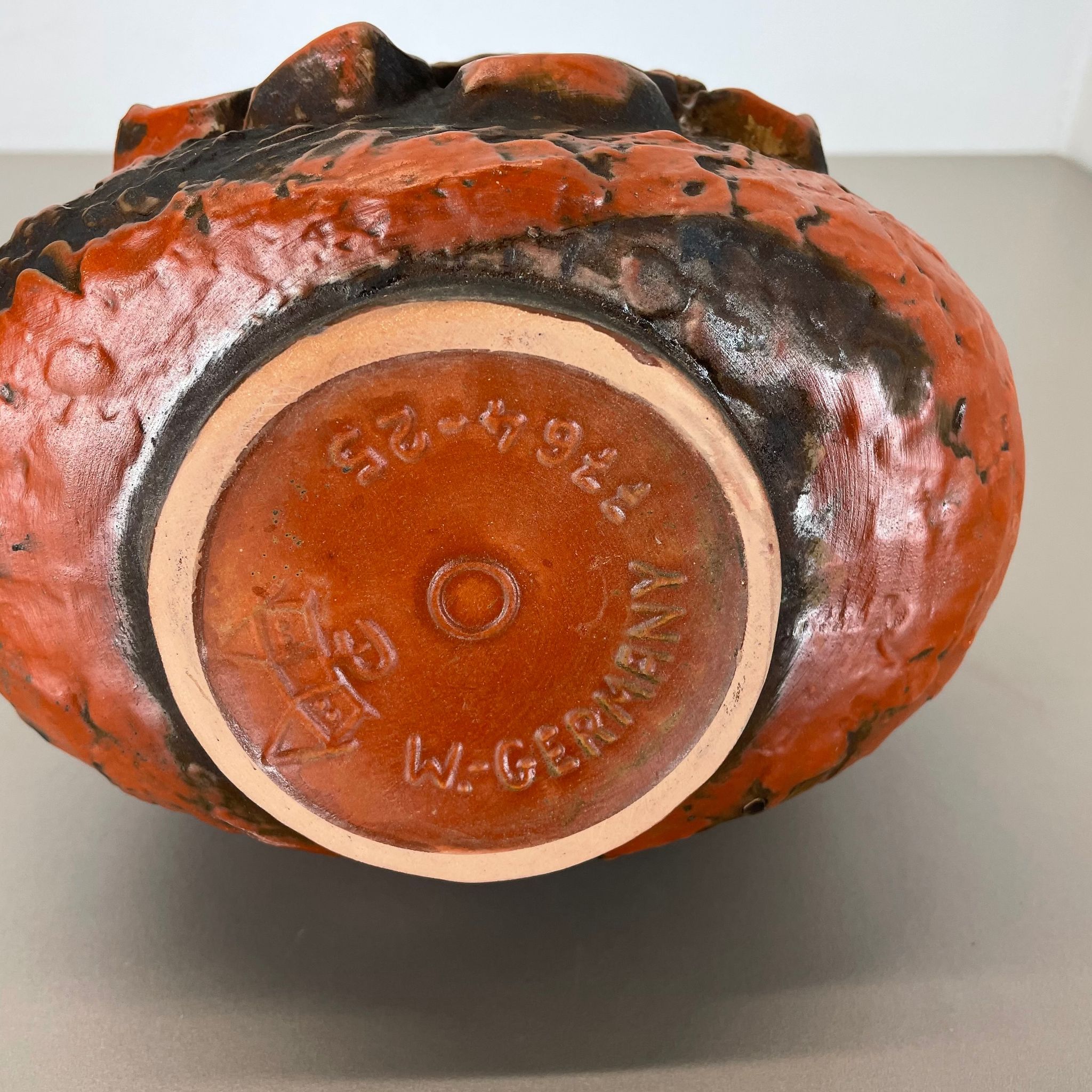 Fat Lava Ceramic Pottery Vase Heinz Siery Carstens Tönnieshof, Germany, 1970s