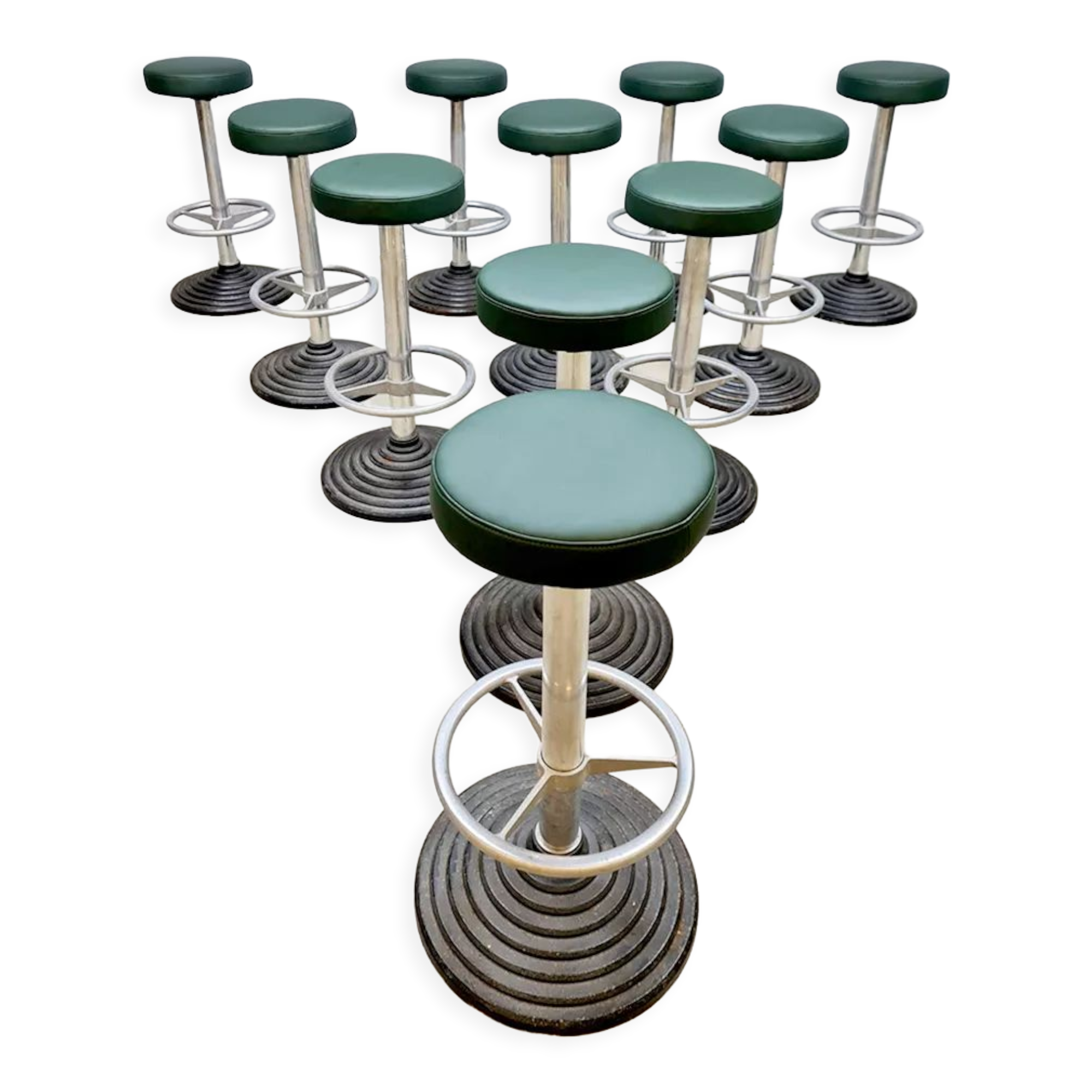 Vintage midcentury barstools stool industrial 70's