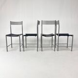 Set of 4 Postmodern Italian Dining Chairs, 1980s