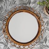 Rattan sun mirror