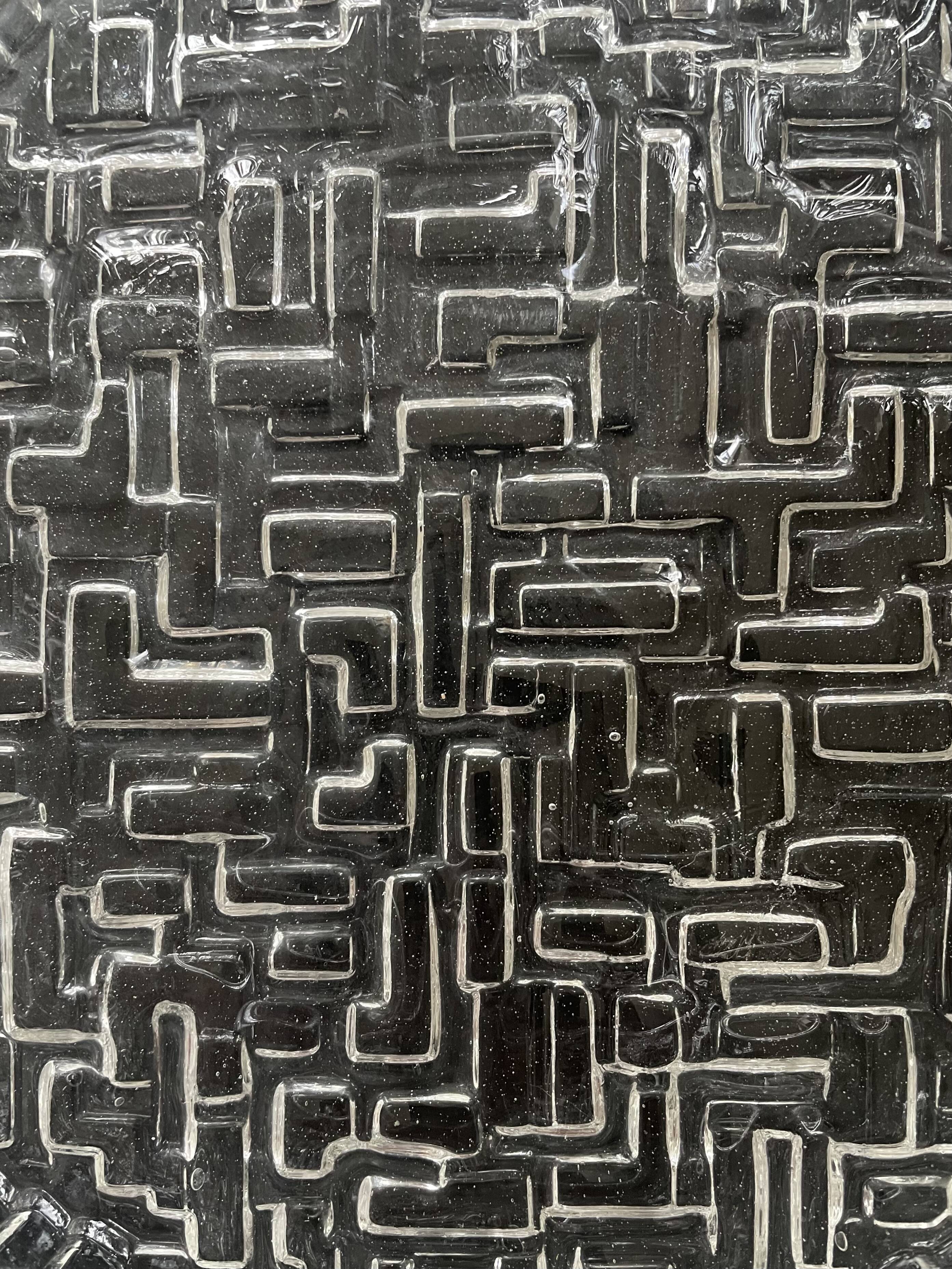 Round vintage glass ceiling light 24cm