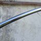 Chrome arc floor lamp with white globe, Space Age style from the 70s, BVH edition.