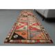 1970s Vintage Turkish Handmade Wool & Cotton Orange Runner Rug 82x340