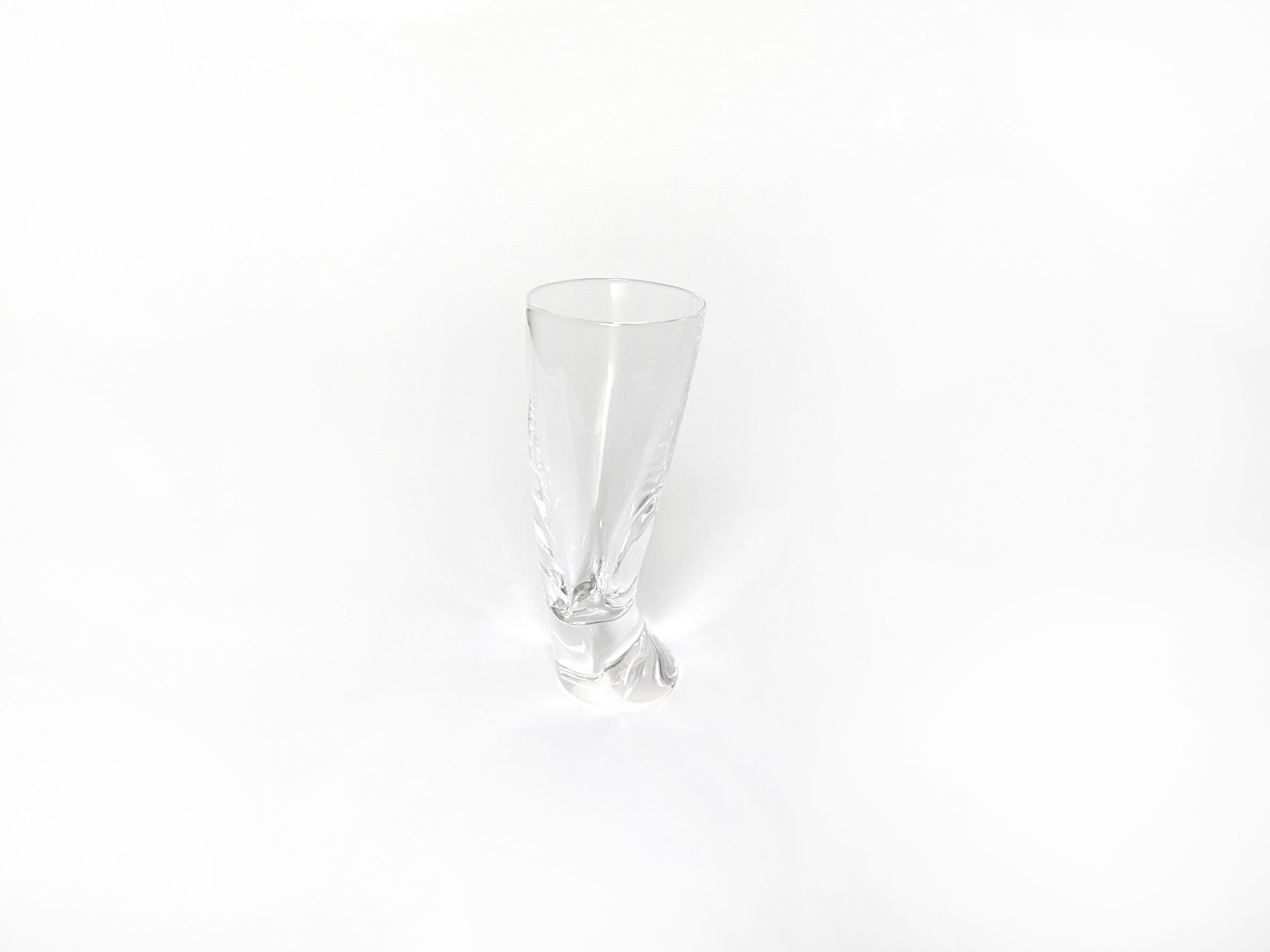 6  verres à shot angelo mangiarotti pour cristalleria colle 1991