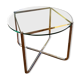 Van Der Rohe Italie Bauhaus' Table MR basse, d'appoint verre/acier chromé