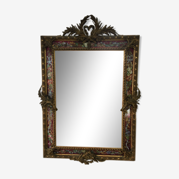 Venetian mirror adorned with 19th century  98x150cm