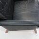 Fauteuil à dossier haut en cuir teck 1970, Danemark