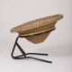 Arnold Bueno rattan and metal armchair by Mesquita