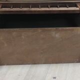 Solid wood planter with two trays on wheels