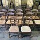 Suite of 12 rustic mulched chairs