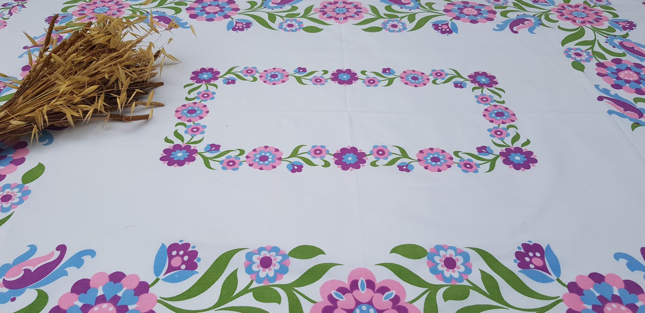 Vintage floral tablecloth