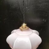 Pink opaline pendant light