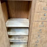 Meuble de métier à clapets en chêne, rénové