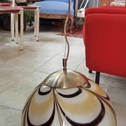 Vintage XXL Egg Ball Pendant Light Murano Glass Design