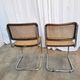 Set of 2 Vintage Cesca Cane Chair: 1970s Italian Mid-Century Modern Dining