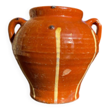 Ancient terracotta pottery jar