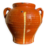 Ancient terracotta pottery jar