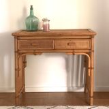 Vintage rattan dressing table