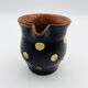 Small Savoyard pitcher in black glazed terracotta with polka dots - 637010