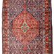 Handmade antique Persian Bidjar rug 4.5' x 5.6' (137cm x 170cm) 1900s - 1B740