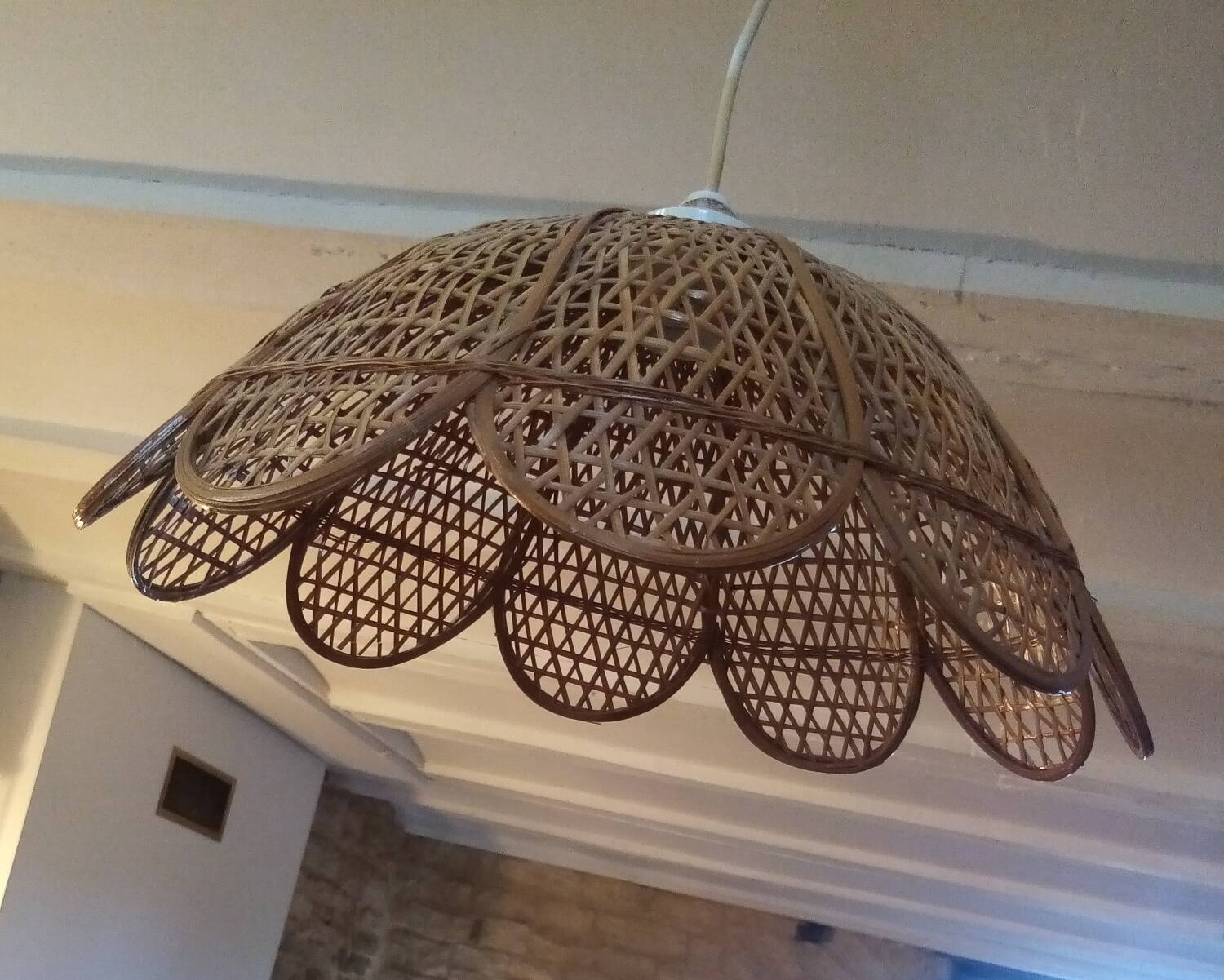 Relux Italy wicker flower pendant light