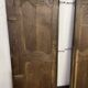 Pair of antique wardrobe doors and crosspiece