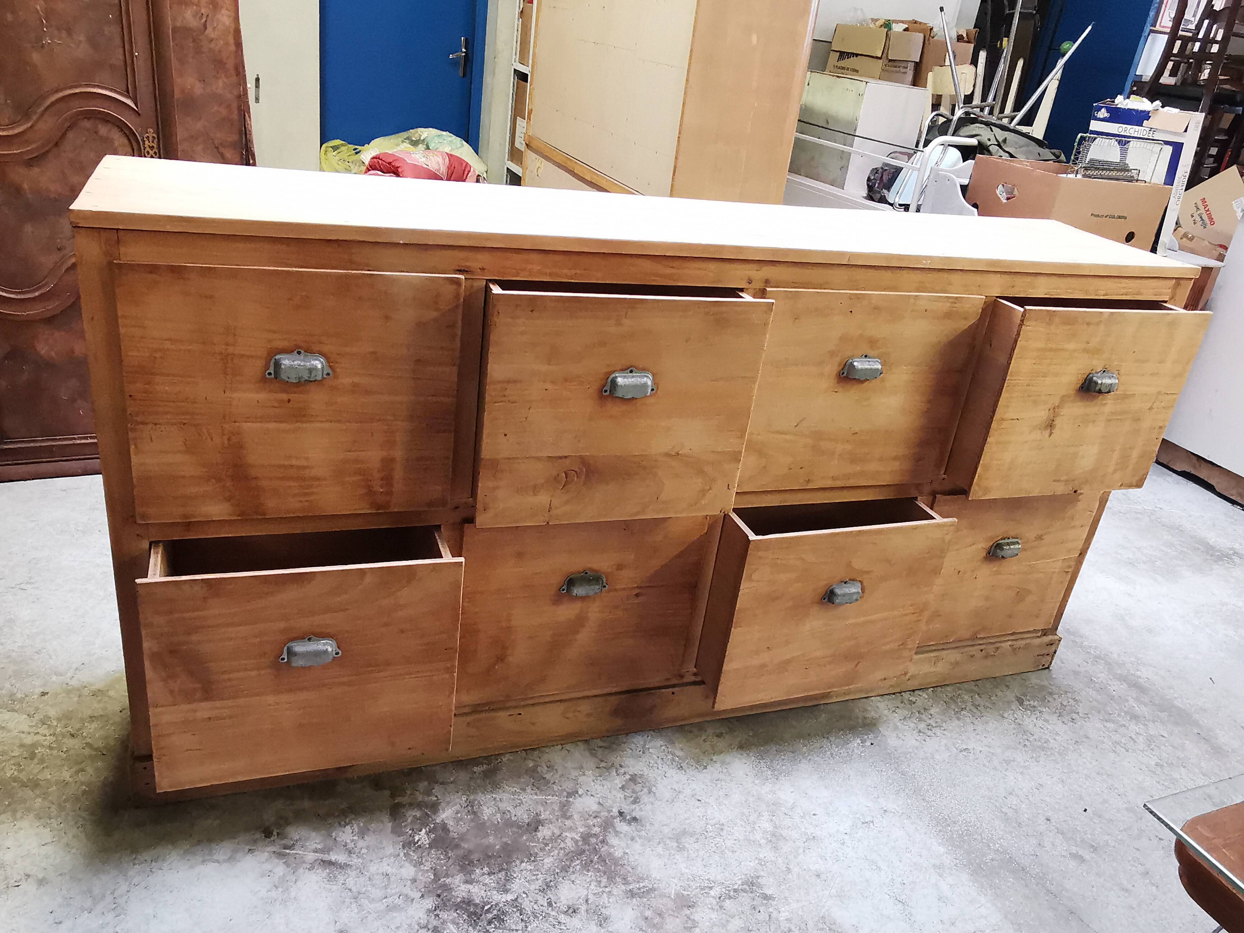 Low sideboard eight drawers