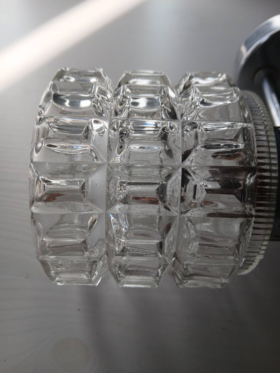 60s globe glass wall light