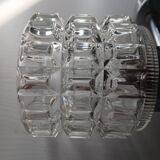 Applique murale en verre globe année 60