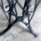 French Art Deco dining table in wrought iron and glass, circa 1930.