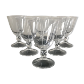 6 daum wine glasses
