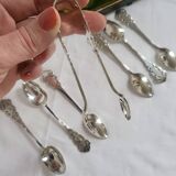Box of 6 Small Spoons and Sugar Tongs Bergna Bros. Sunderland