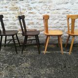 Mismatched bistro chairs
