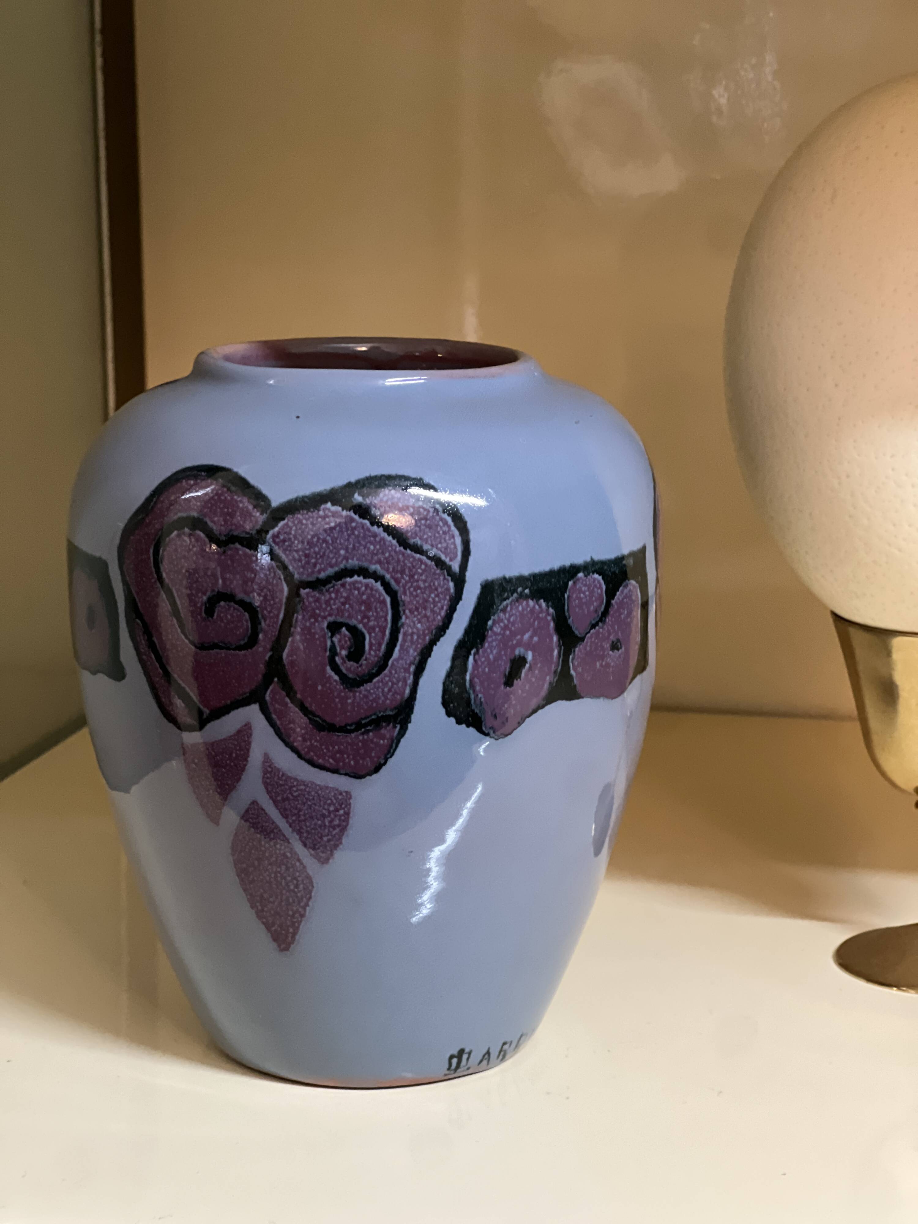Vase violet de O. Larrieu