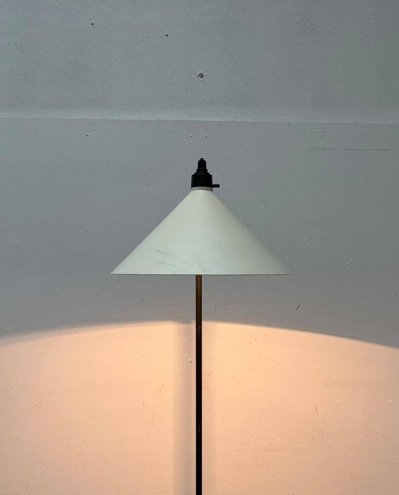 Modern minimalist Danish floor lamp from the mid-century, 1960s.