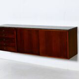 Suspended teak buffet from the 1970s.