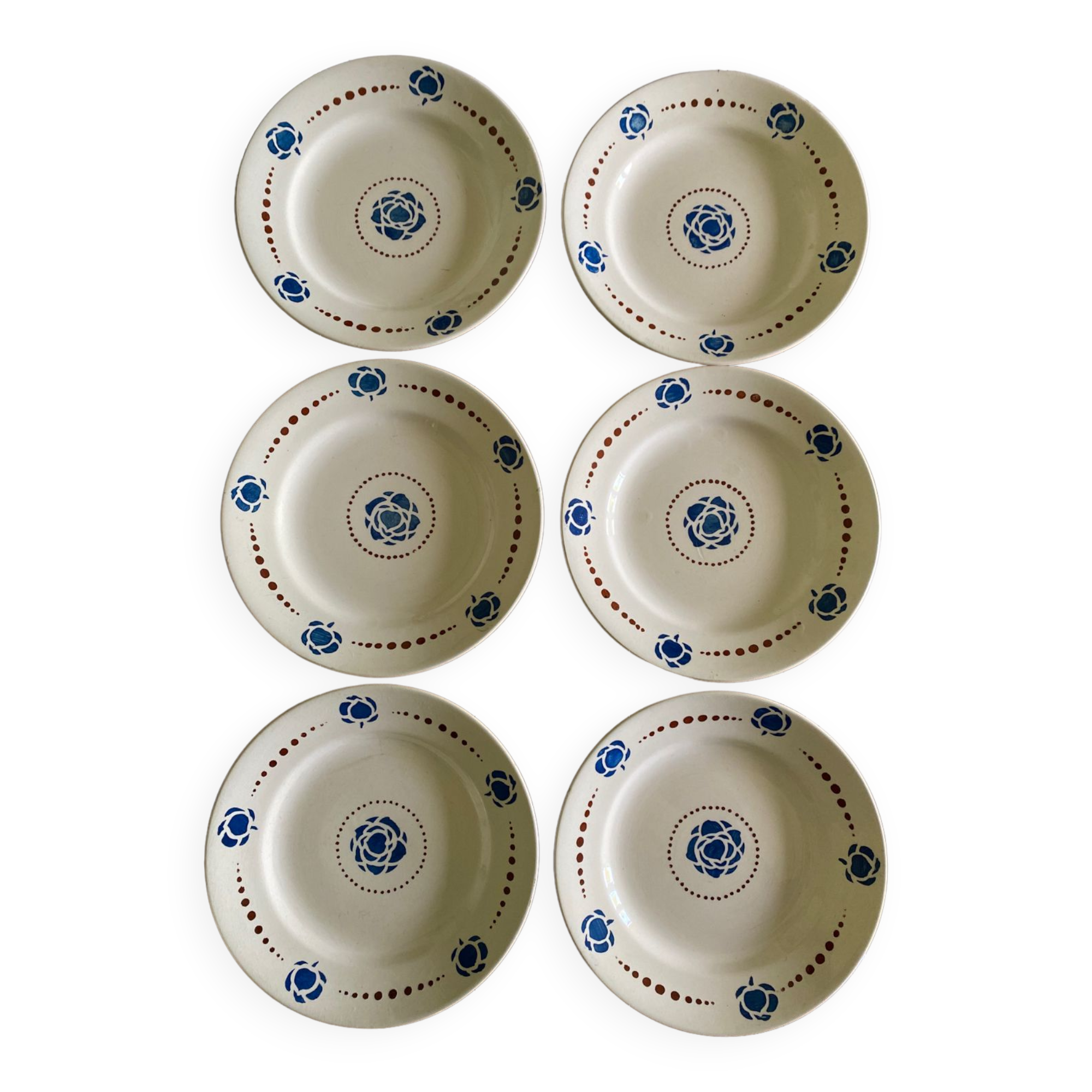 6 Lolette Longchamp iron earth flat plates