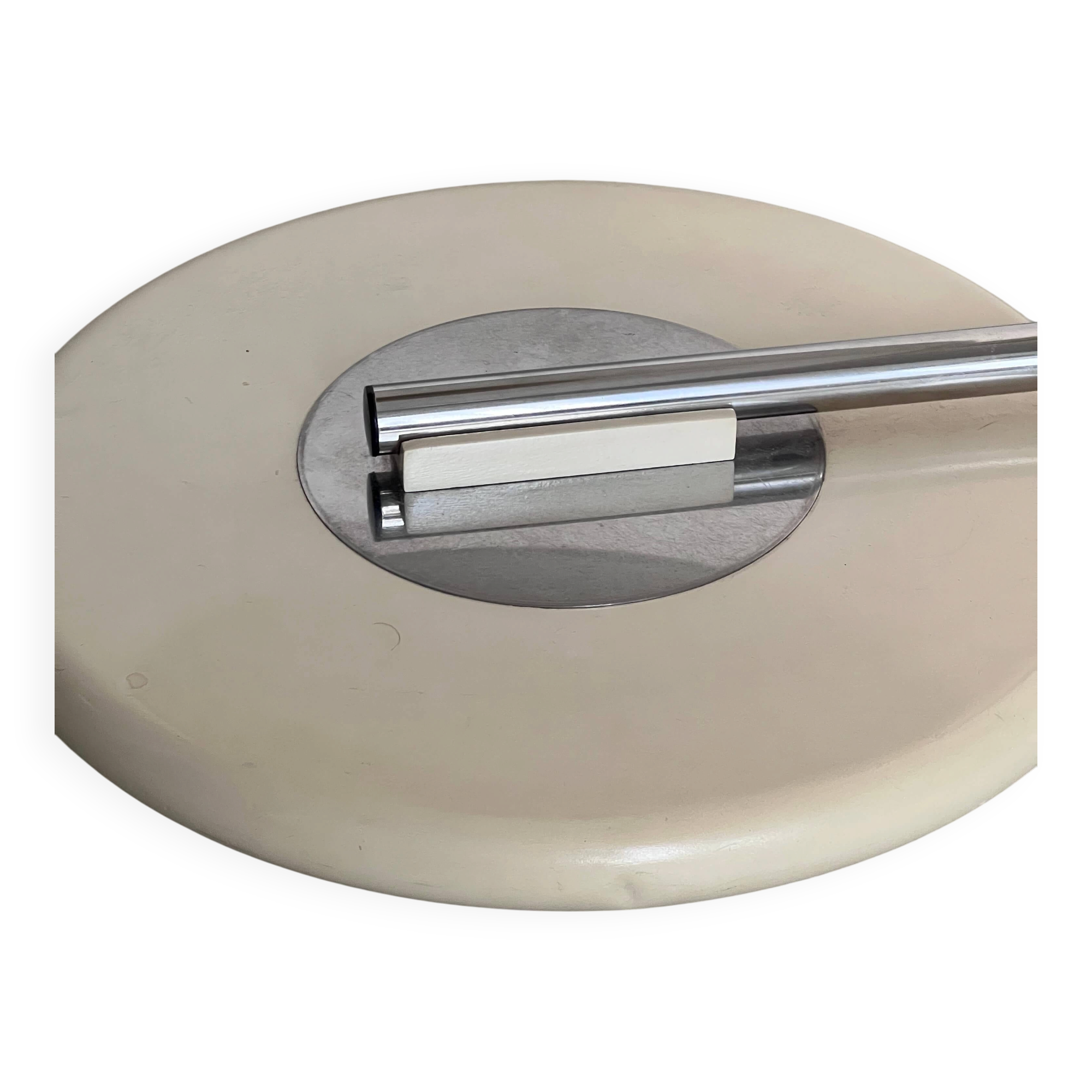 Collectible Space Age Table / Desk Lamp in Steel and Plexiglass Voghera by Zonca