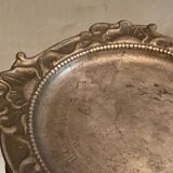 Rocaille style pewter dish